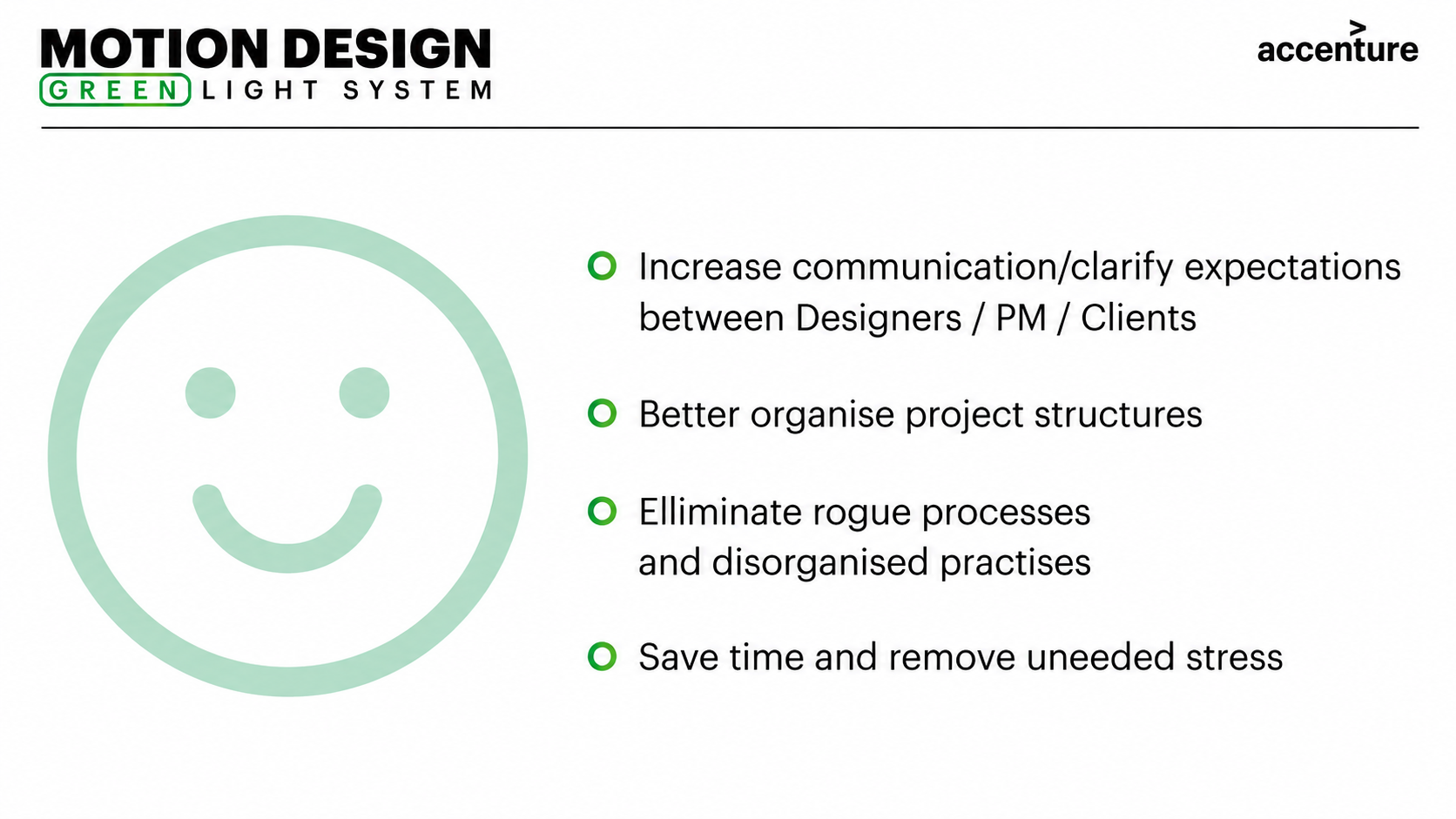 Green Light System — stage breakdown