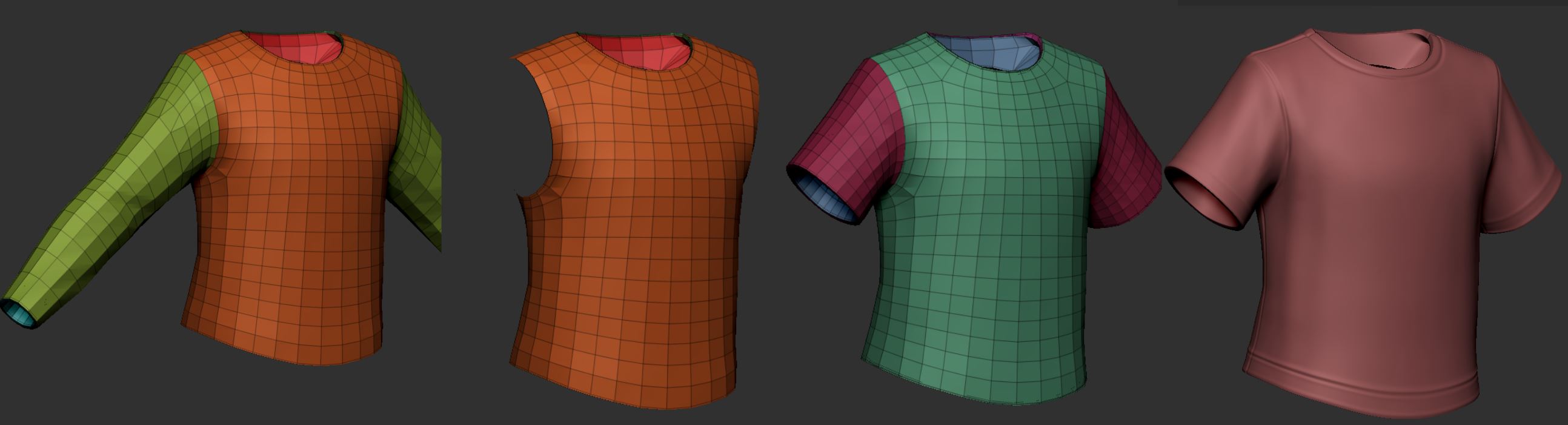 Modular garment meshes