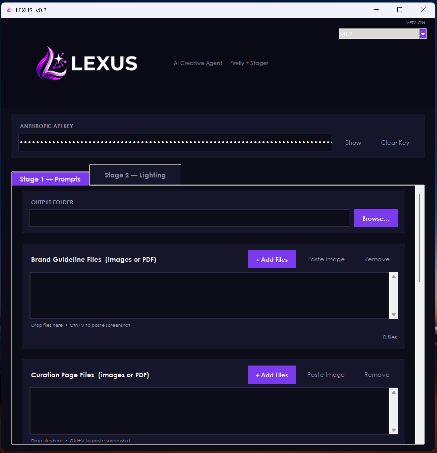 LEXUS — AI creative agent, stage 1 prompts